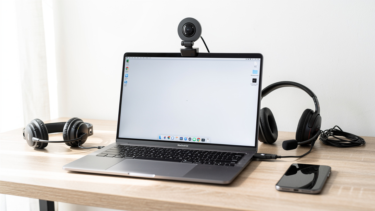 Computer workstation prepared for online medical examination