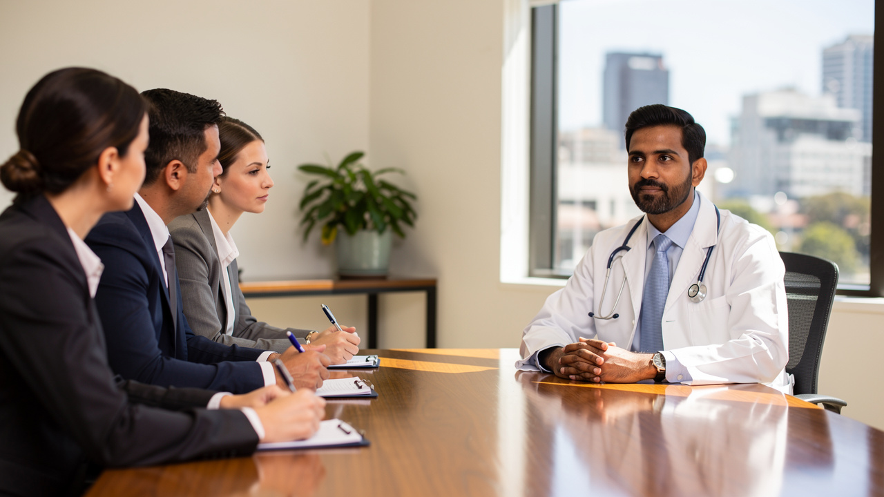 International medical graduate facing a structured PESCI panel interview