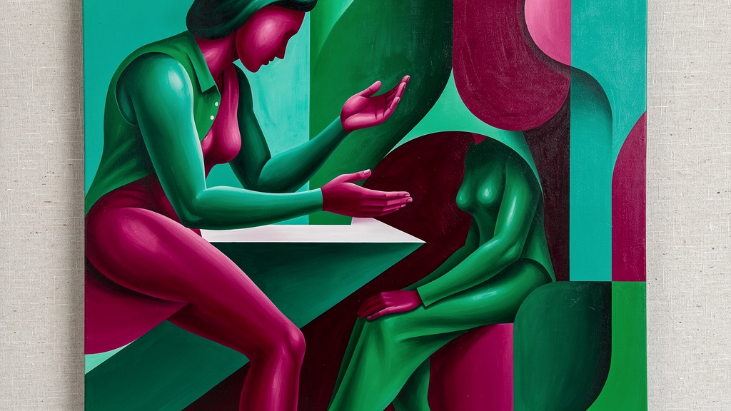 Abstract depiction of clinical examination and patient care