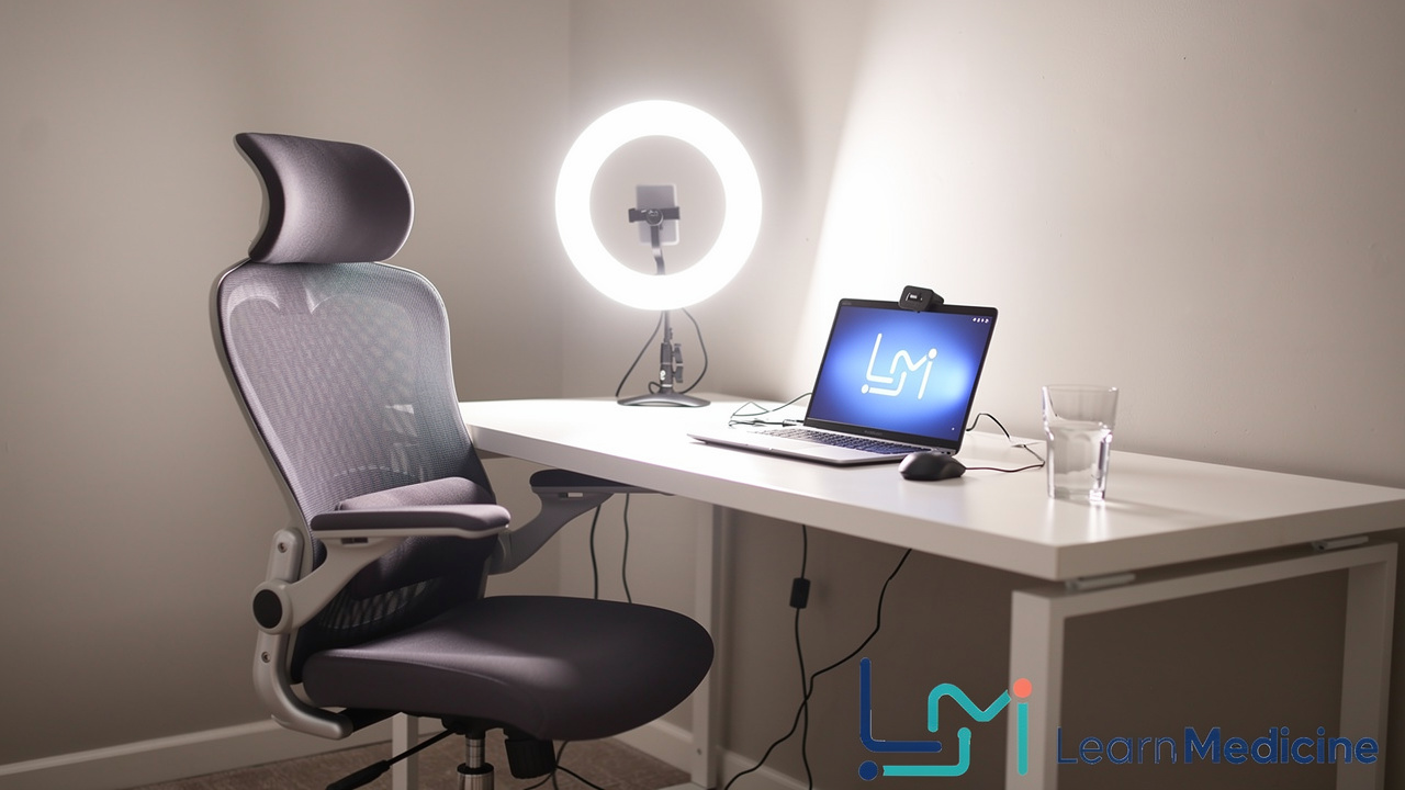 Home office set up for online PESCI interview